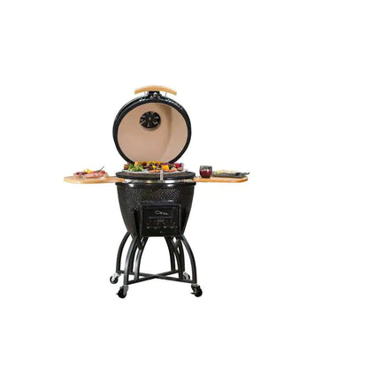 Kamado Pro 22 In. Ceramic Charcoal Grill With Grill Cover