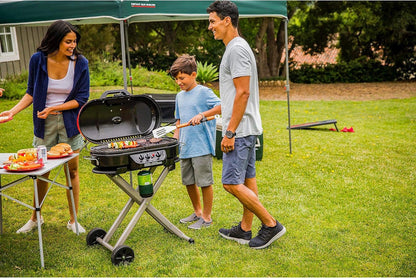 RoadTrip Portable Stand-Up Propane Grill With 3 Adjustable Burners And Instastart Ignition, 20,000 BTUs Of Power For Outdoor Cooking