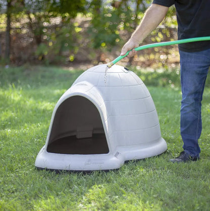 Petmate Indigo Dog House, Igloo Dog House, Made In USA With 90% Recycled Materials