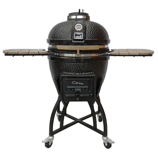 Kamado Pro 22 In. Ceramic Charcoal Grill With Grill Cover