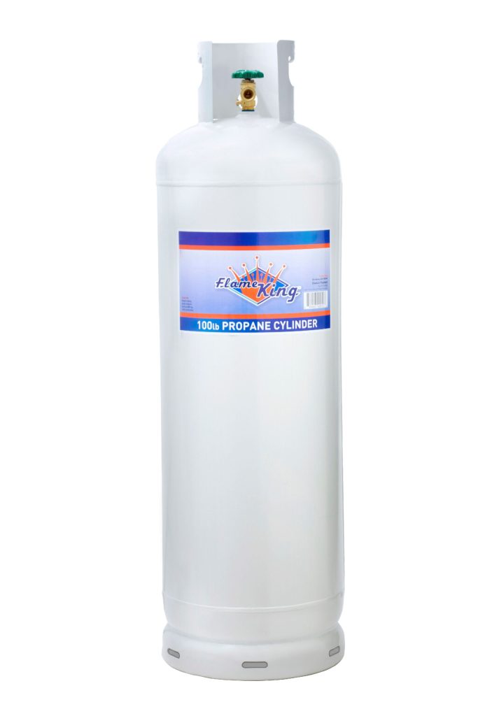 100 Lb Steel Propane Cylinder With OPD Valve, DOT Approved, Rust-Resistant, For Grills And Heaters
