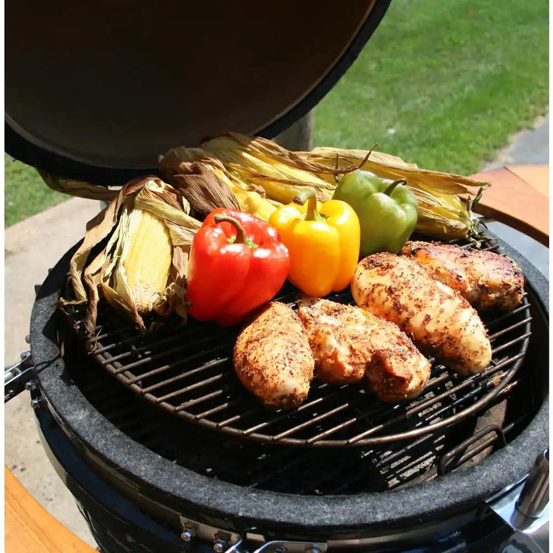 Kamado Pro 22 In. Ceramic Charcoal Grill With Grill Cover