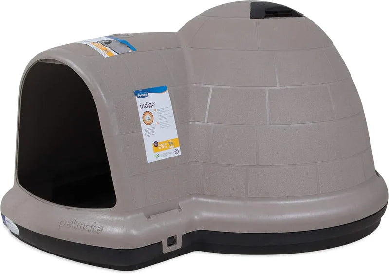 Petmate Indigo Dog House, Igloo Dog House, Made In USA With 90% Recycled Materials