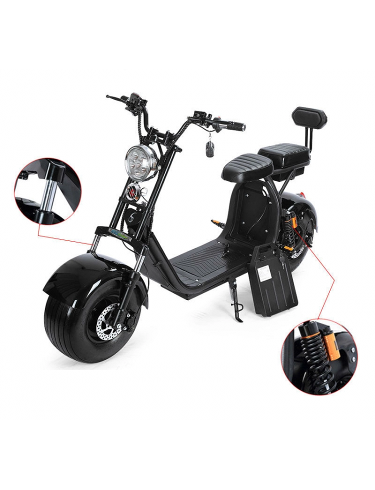 Fanco City Coco Range 2 Autonomie 110 Km 1500 Watts 40Ah Homologu¨¦e Route