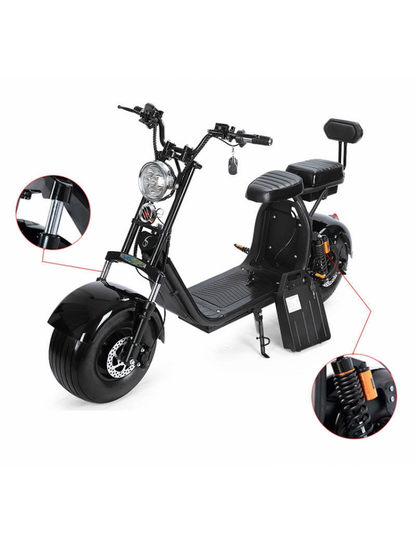 Fanco City Coco Range 2 Autonomie 110 Km 1500 Watts 40Ah Homologu¨¦e Route