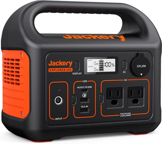 Portable Power Station Explorer 300, 293Wh Backup Lithium Battery, Solar Generator for Outdoors Camping Travel Hunting Blackout (Solar Panel Optional)